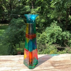 Colorful Venezia Glass vase…made in Italy
